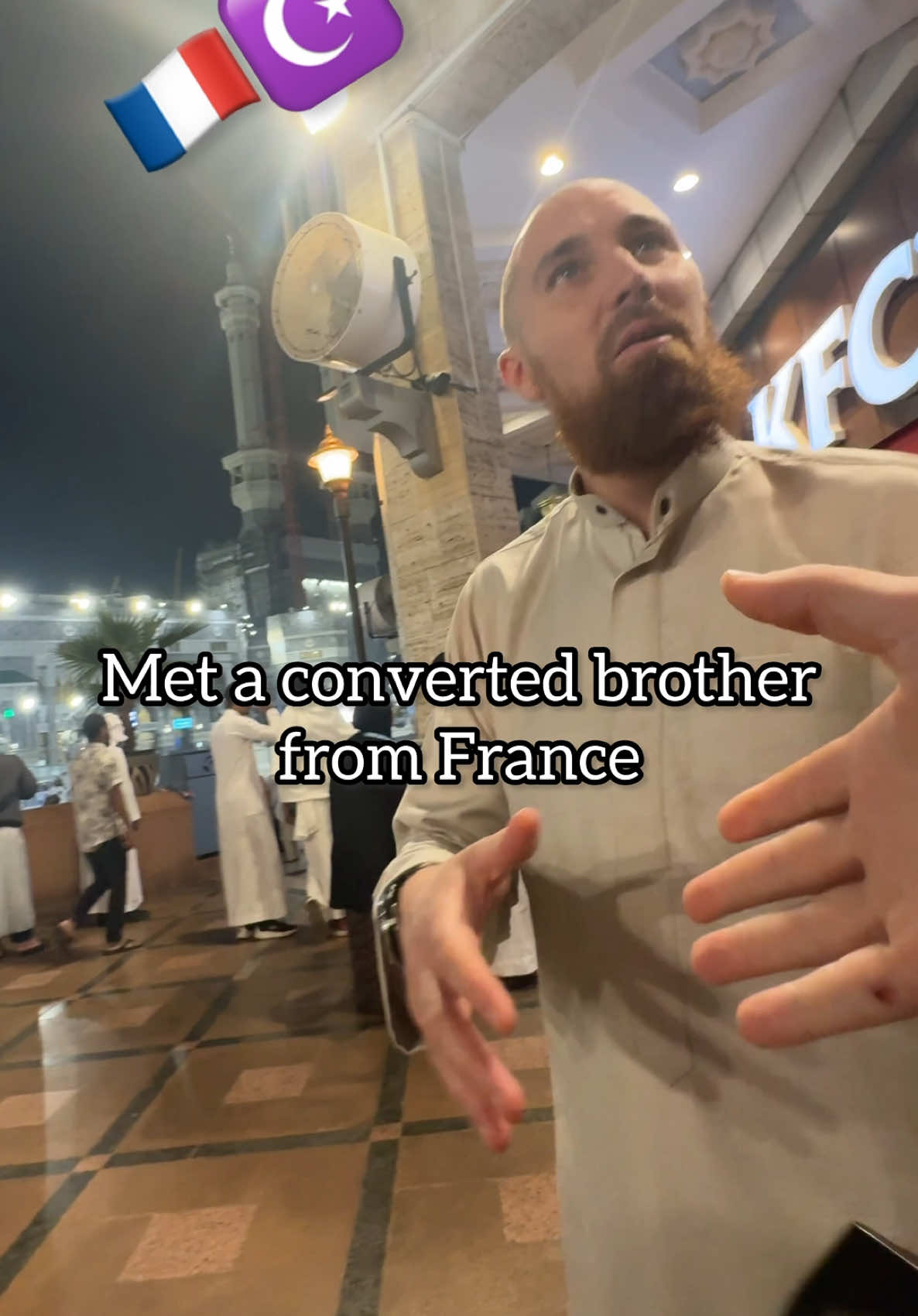 📍 Mecca 🕋❤️ . Met brother Boris from France 🇫🇷 . #fy #foryou #foryoupage #viral #islam #france #muslim #mecca #umrah 