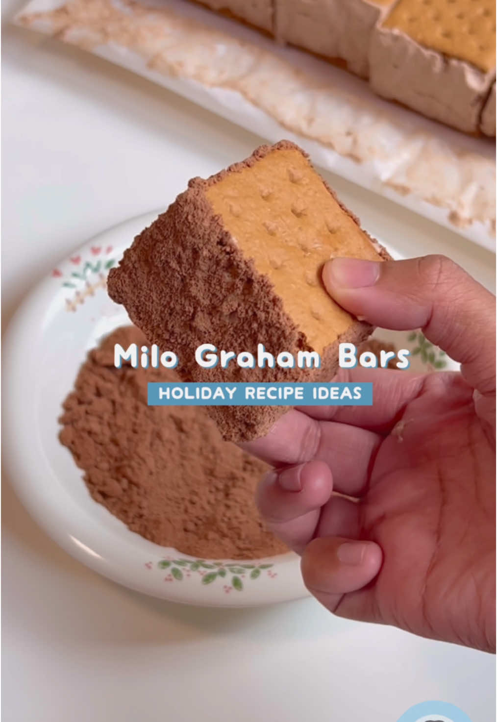 EP 6 of Easy Holiday Recipes - Milo Graham Bars 12 pcs graham crackers 2 packs nestle all purpose cream 1/2 cup condensed milk 1 cup milo #easyrecipeideas #grahambar #milograhambar #skybluecafe #eatsltd 