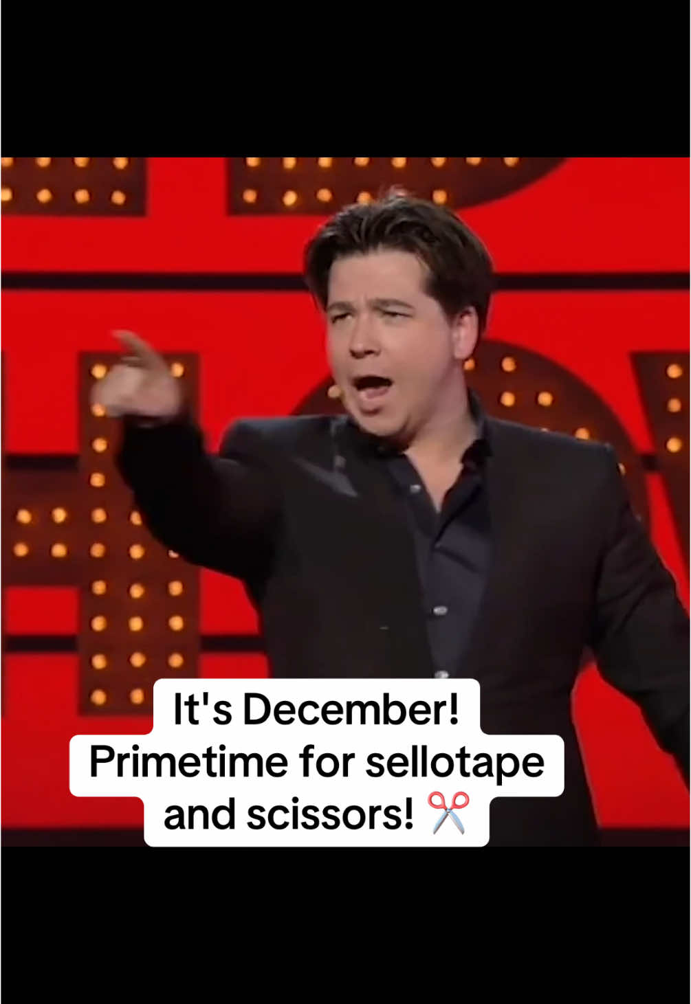 It's December! Primetime for sellotape and scissors! ✂️ #MichaelMcIntyre #comedy #standupcomedy #xmas #christmas 