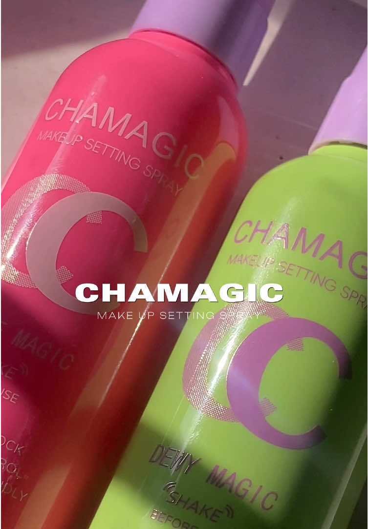 get yours now!!!!💚✨🩷 #fyp #TikTokShop #chamagic #settingspray #makeup #settingsprayviral #foryou #affiliate #budolfinds #recommendations #fypシ゚ 