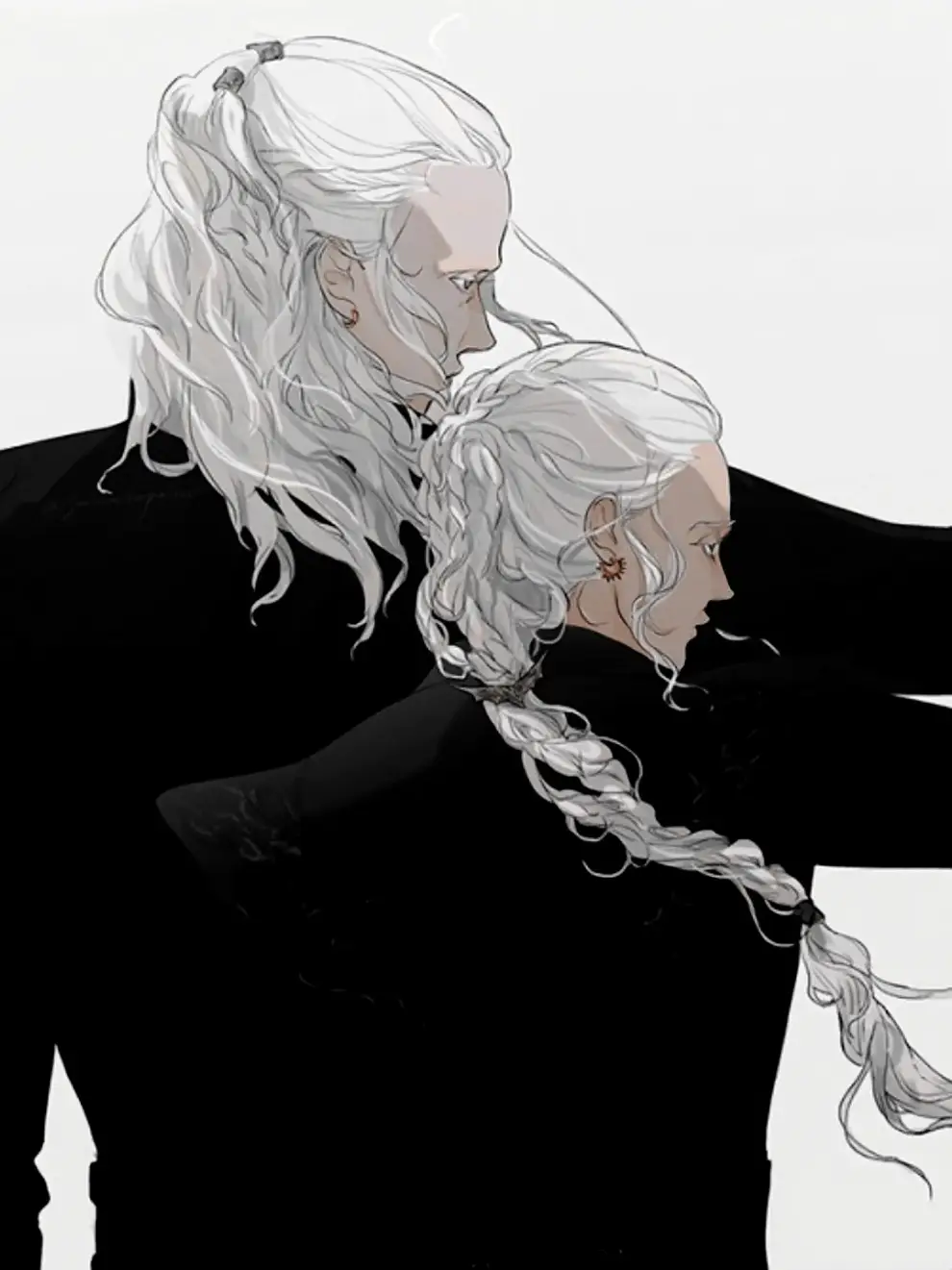 Art by: swimminpainn    #daemyra #rhaenyratargaryen #daemontargaryen #rhaenyratargaryenedit #daemontargaryenedit #houseofthedragon #houseofthedragonseason2 #gameofthrones #hbo #hbomax #housetargaryen #targaryen 