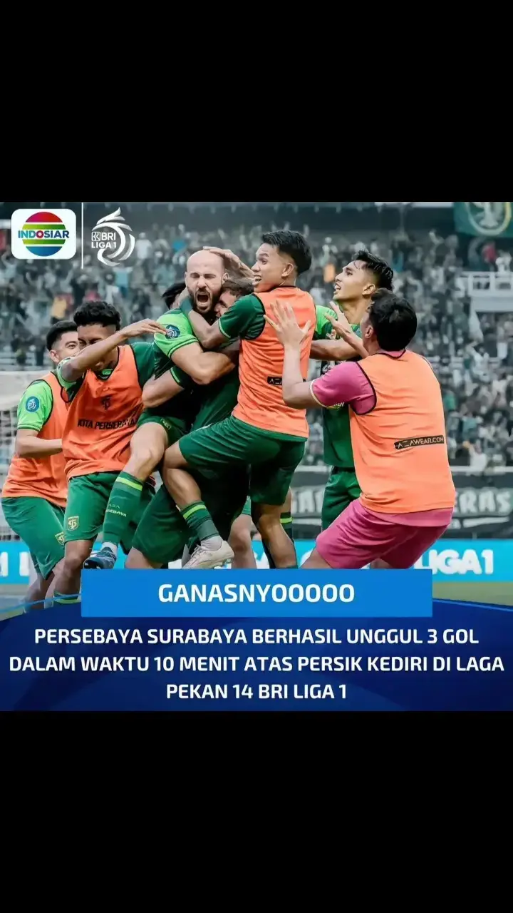 3 goll dimenit awal  #persebaya #briliga1 #fyp #jatim #lewat #persikkediri 