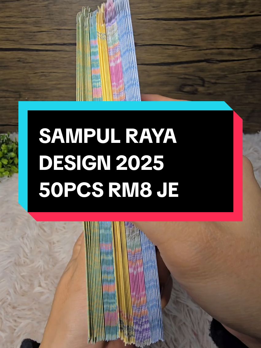 Replying to @rubykamis469  sampul raya design 2025 no serious lawa. Beli combo 50pcs ni RM8 je. Jimat. Beli sekarang murah, kalau beli nak dekat dekat raya, harga mungkin dah lain #sampulraya #sampulrayaviral #sampulraya2025 #sampulrayamurah #raya2025 