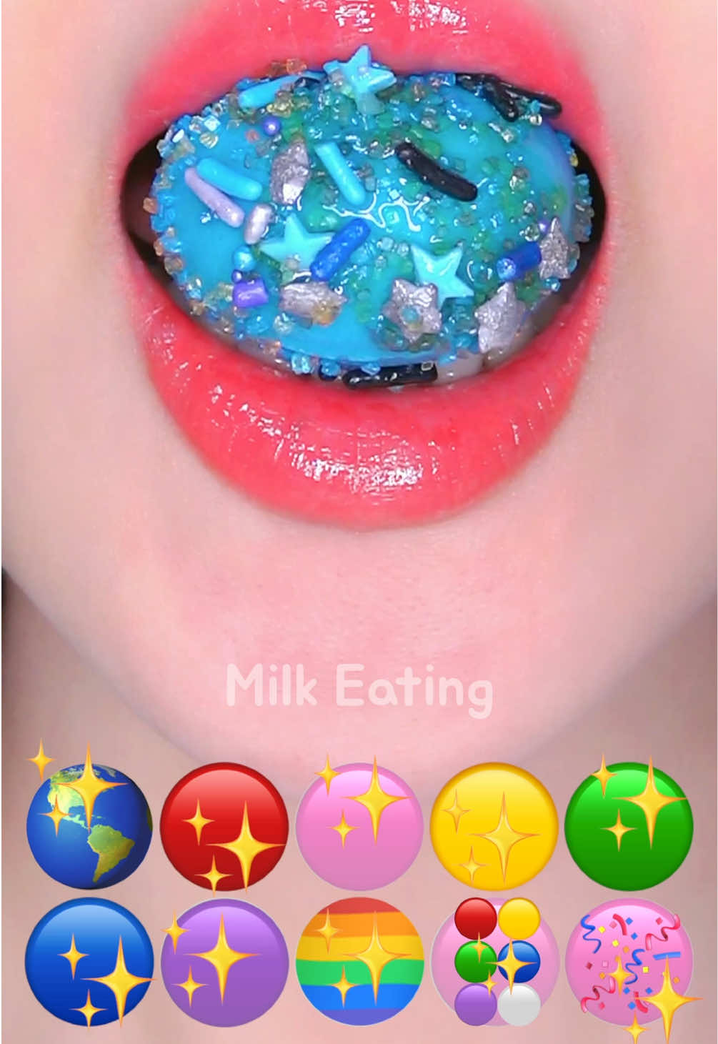 팝핑캔디 볼젤리 이모지 먹방🌎✨  Popping Candy Ball Jelly Emoji Food #입술먹방 #asmrsounds #eatingshow #mukbang #eating #asmr