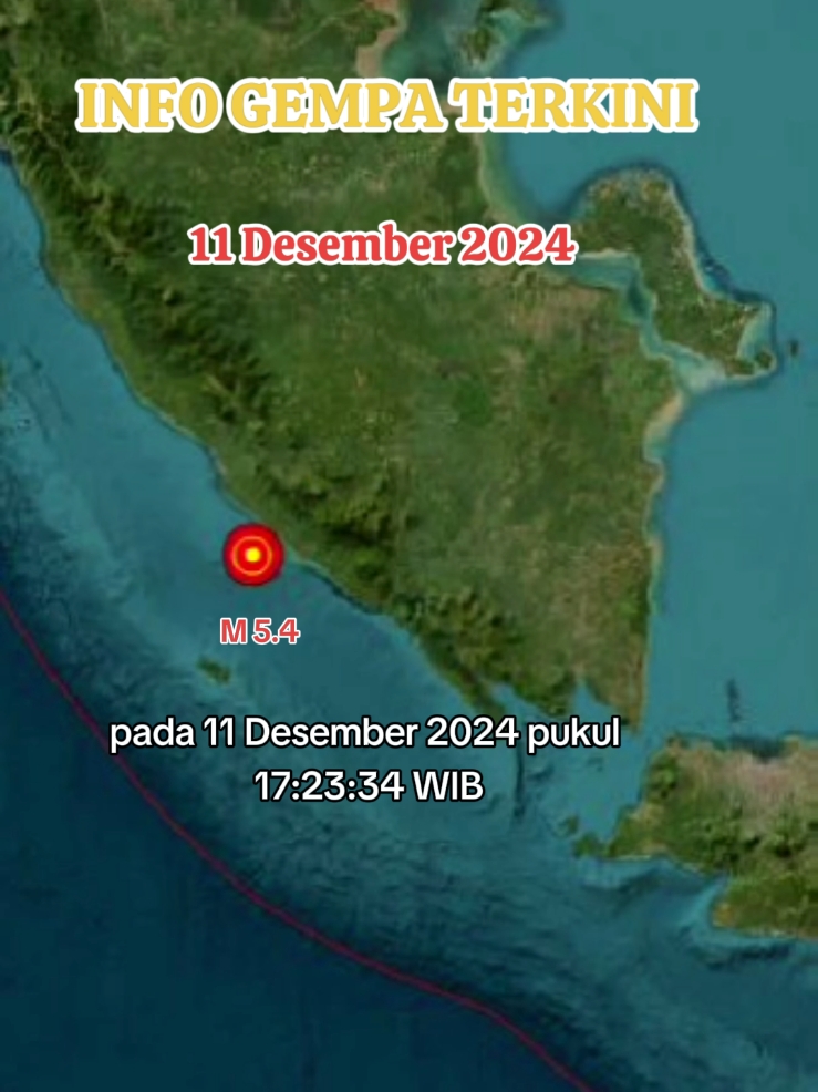 GEMPA TERKINI 11 DES 2024 PUKUL 17:23:34 Wib gempa bengkulu mangnitudo 5.4 #gempa #gempabumi #gempahariini #bmkg #bengkulu #fyp #foryou 