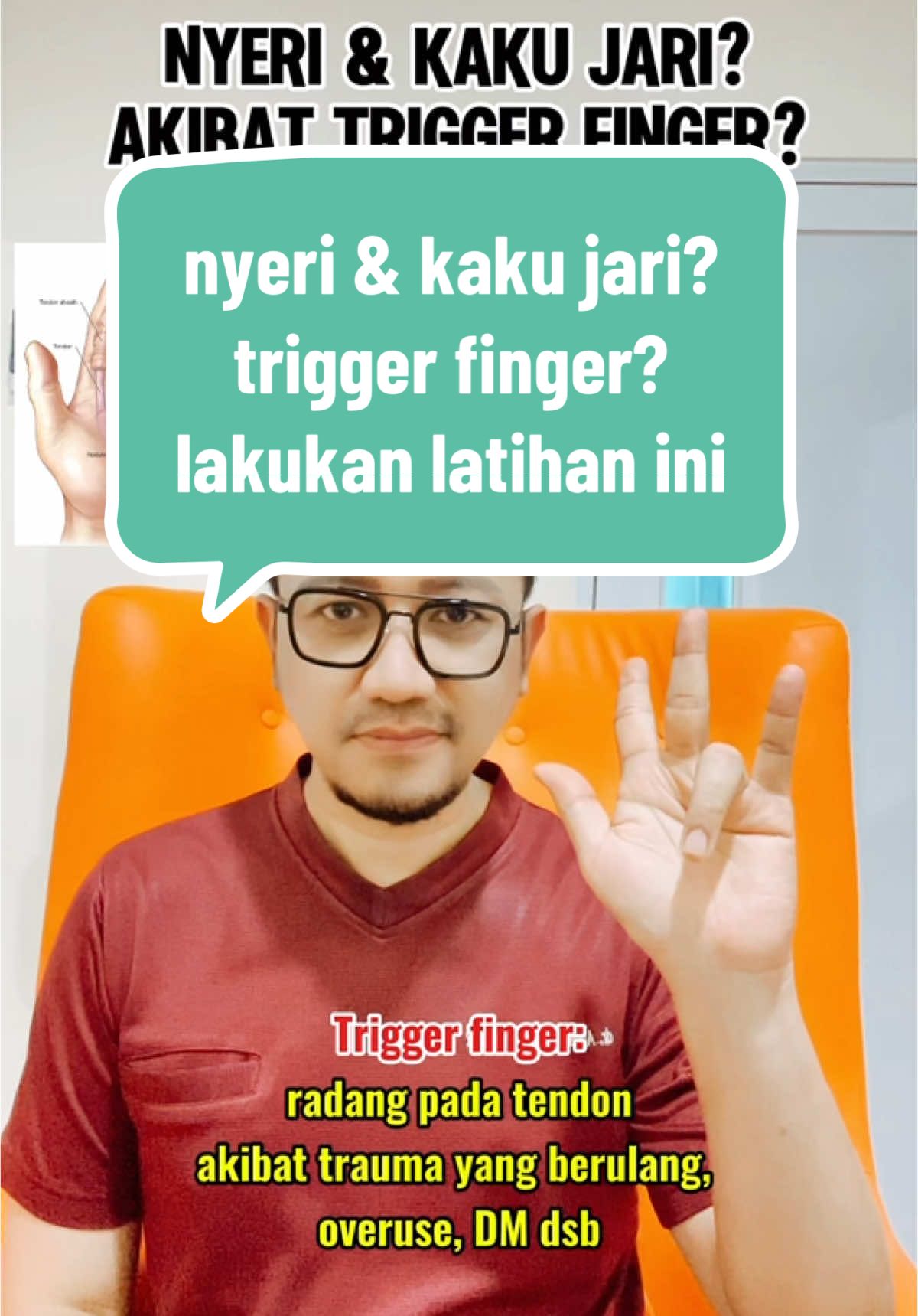 Nyeri & kaku jari akibat #triggerfinger lakukan latihan ini. Rendam air hangat dulu sebelum latihan #drpras #fyp