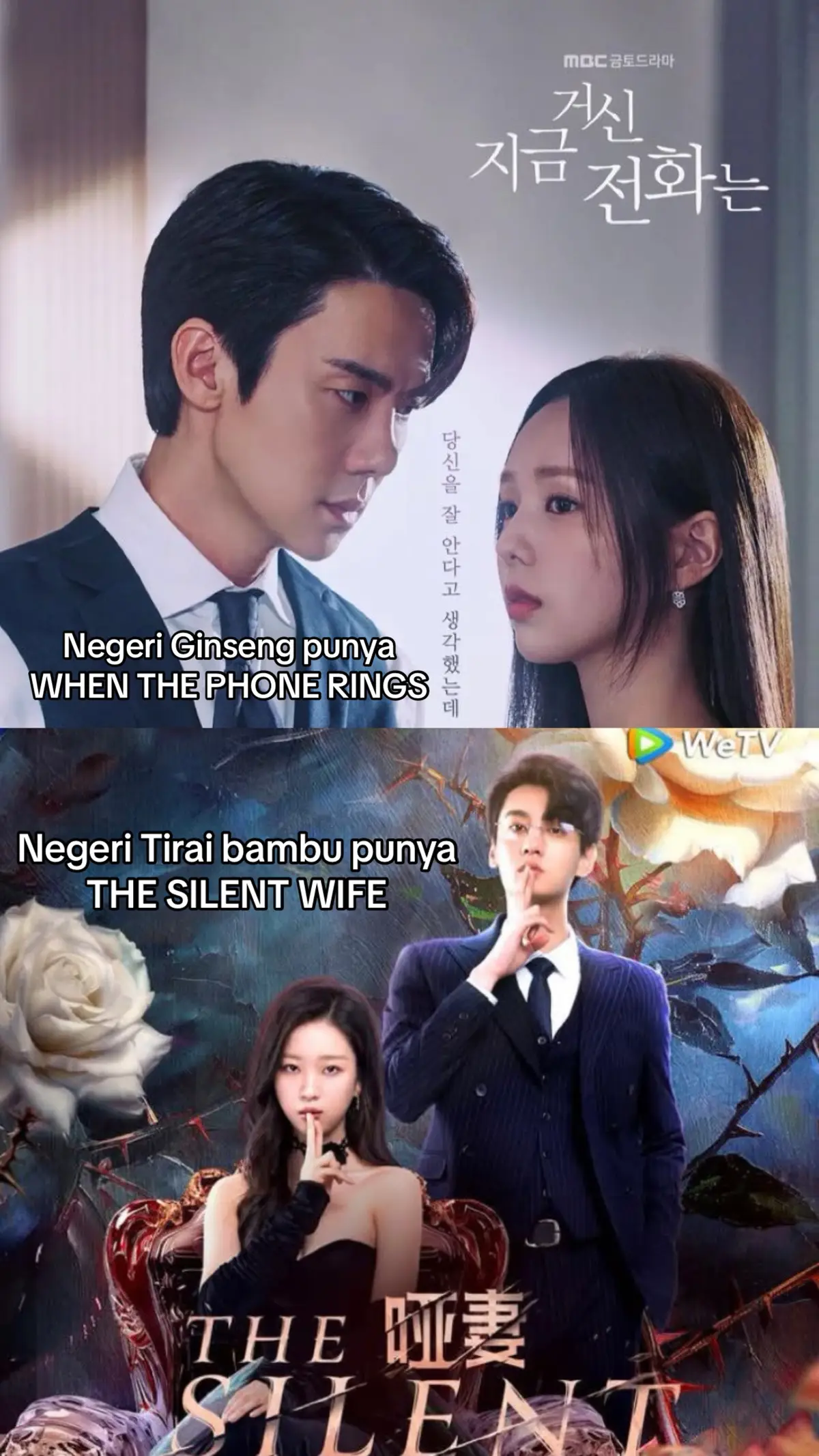 Drama yang bikin stresss, yang satu jam tayangnya sulitt dan yang satunya durasinya yang sulitt😭😭😭#whenthephonerings #yooyeonseok #chaesoobin #kdrama #netflixseries #thesilentwife #tianxuning #tengzewen #drachin #wtv #fyppppppppppppppppppppppp 