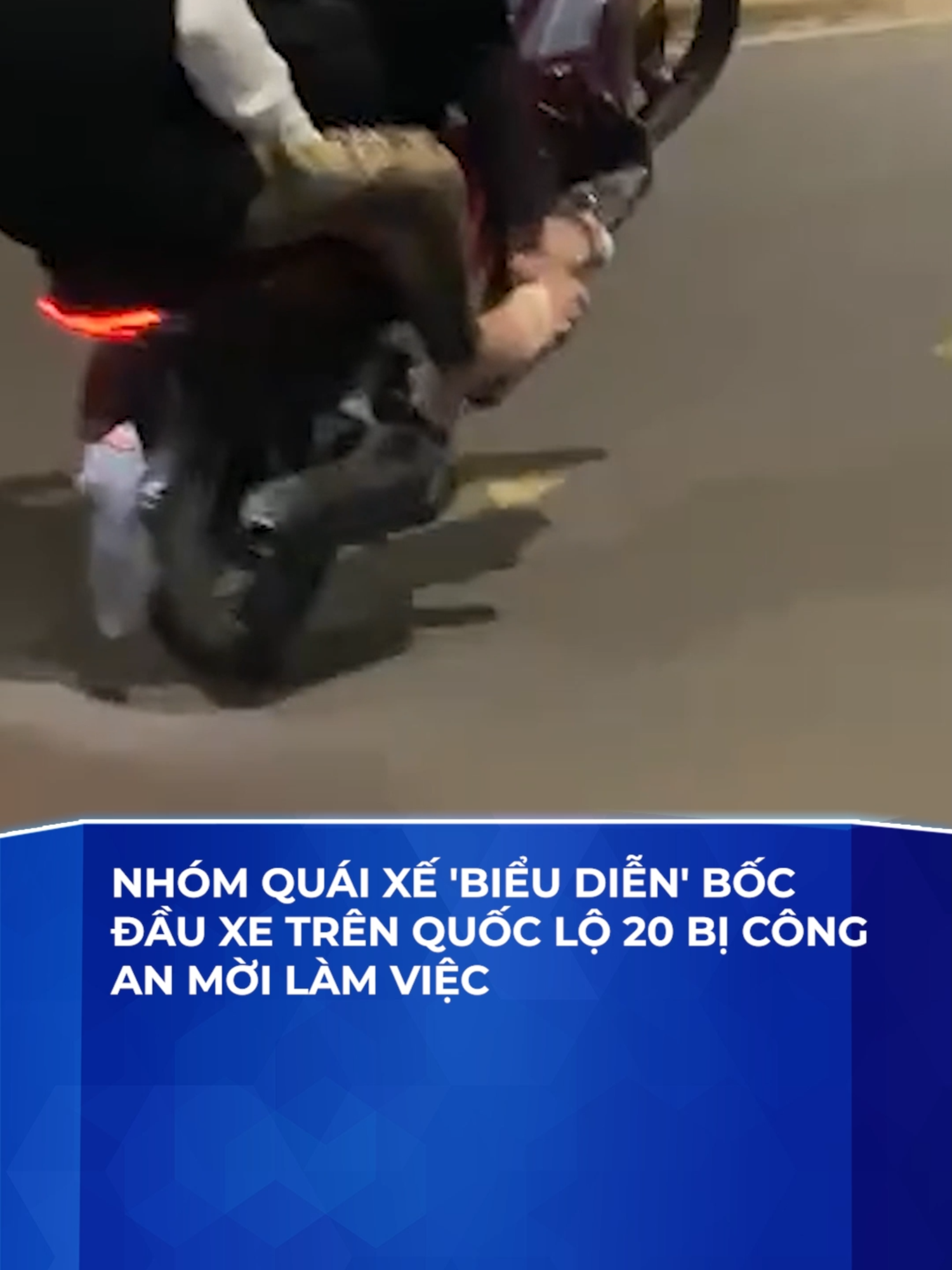 Nhóm quái xế 'biểu diễn' bốc đầu xe trên quốc lộ 20 bị công an mời làm việc #congan #quaixe #quoclo20