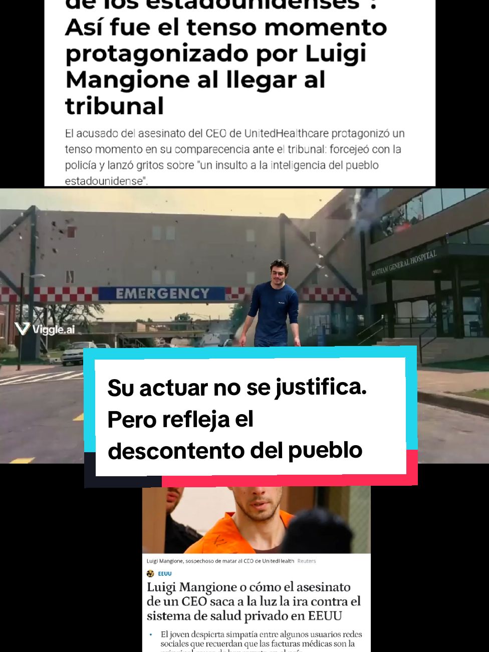 Nada justifica su actuar. Sin embargo refleja el descontento con el sistema de salud. #luigimangione #eeuu #brianthompson 