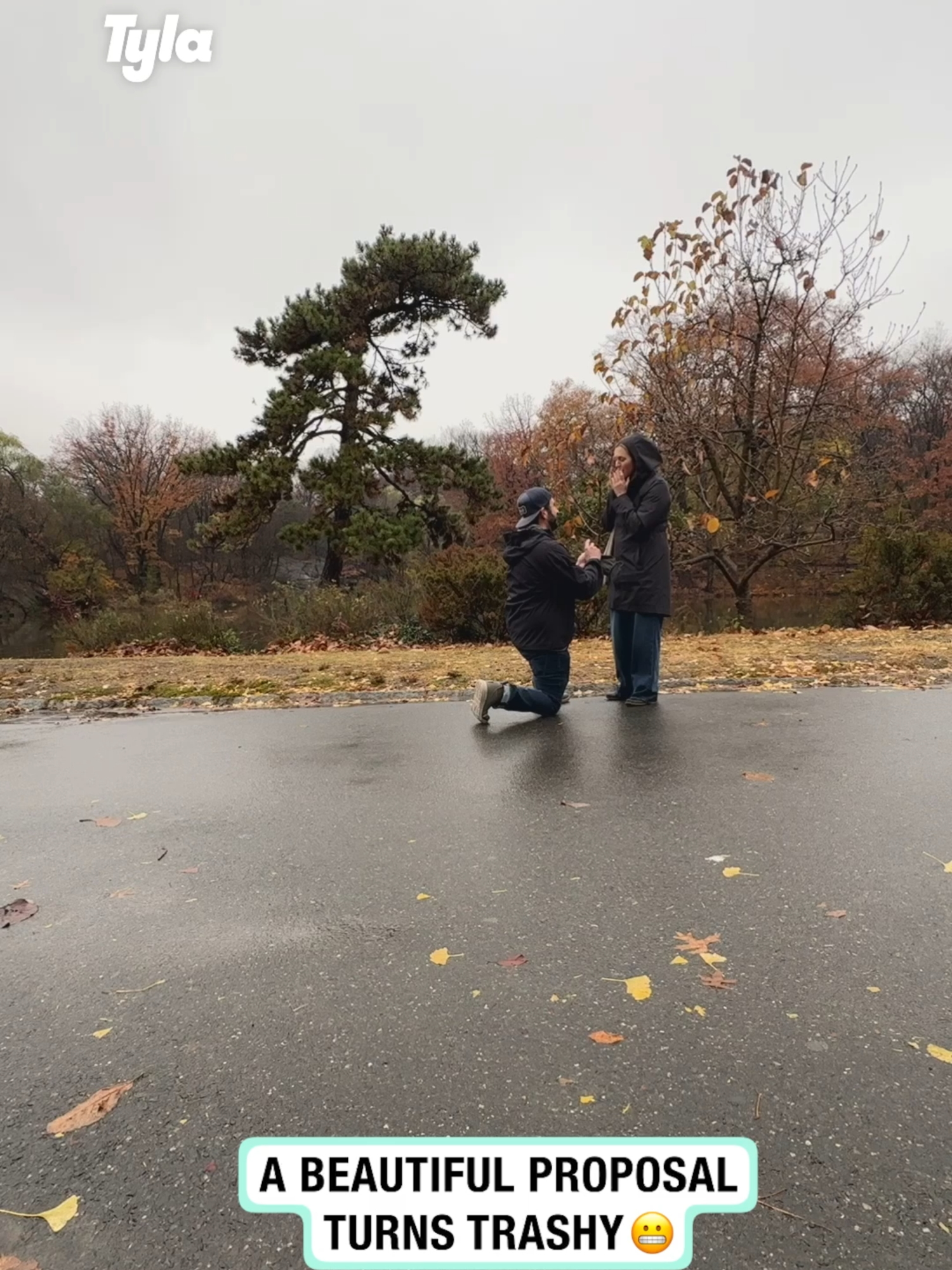 Wait for it 🤣 (🎥: ViralHog) #proposal #fail #trash #trashy #couple