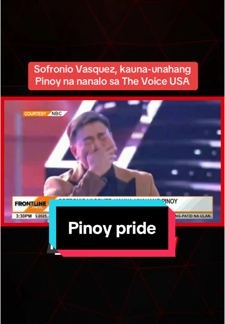 Wagi ang Pinoy na si Sofronio Vasquez sa The Voice USA Season 26. Nag-uwi siya ng mahigit P5.8 milyon at recording deal sa Universal Music Group. #News5 #NewsPH #SocialNewsPH #BreakingNewsPH  