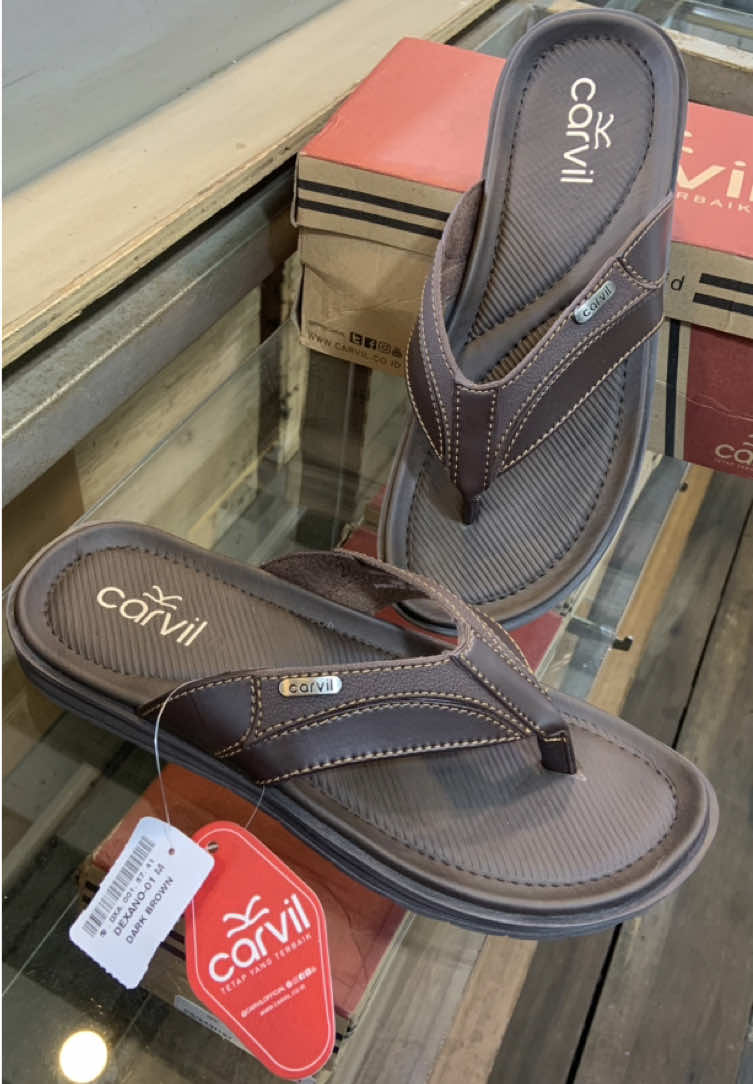 Sandal carvil original #sandalflat #sandaljepit #sandalcasual #carvil #sandaloriginal #sandallebaran #belilokal #sandalcowok 