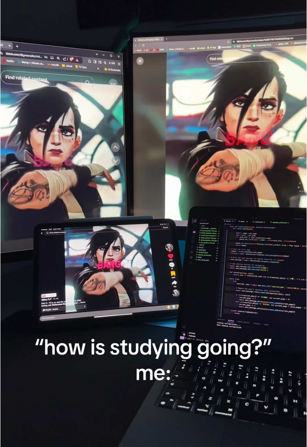 study motivation yk  edit by: Greereditz #arcane #arcaneleagueoflegends #arcaneedit #study #studytok #computerscience #vi #caitlyn #caitvi #caitviedit #fyp 