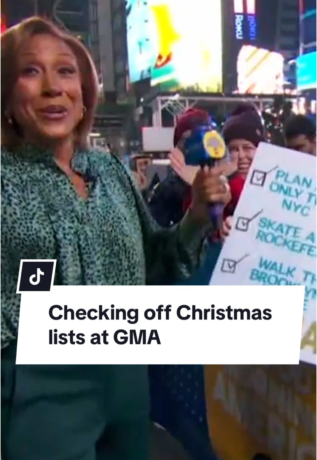 Santa isn’t the only one checking off Christmas lists…#RobinRoberts making dreams come true this morning on #GMA! 