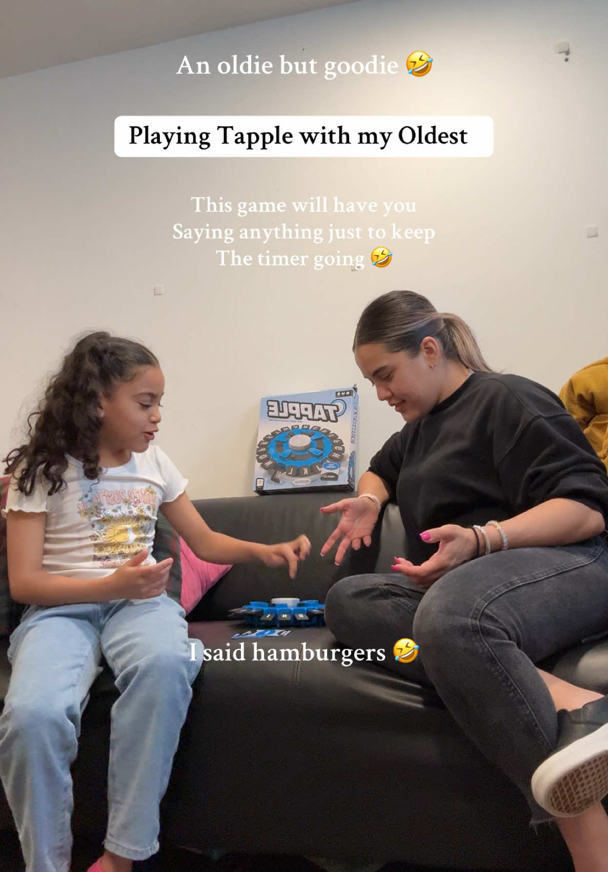 This game gets very intense 🤣🤣🤣 Is it cheating if we speak spanglish😩🤣🤣🤣 #tapplegame #fyp #famtok #kidsoftiktok #MomsofTikTok #GameNight #tapple #TikTokShop #creatorsearchinsights #tts #creator #games #familygamenight 