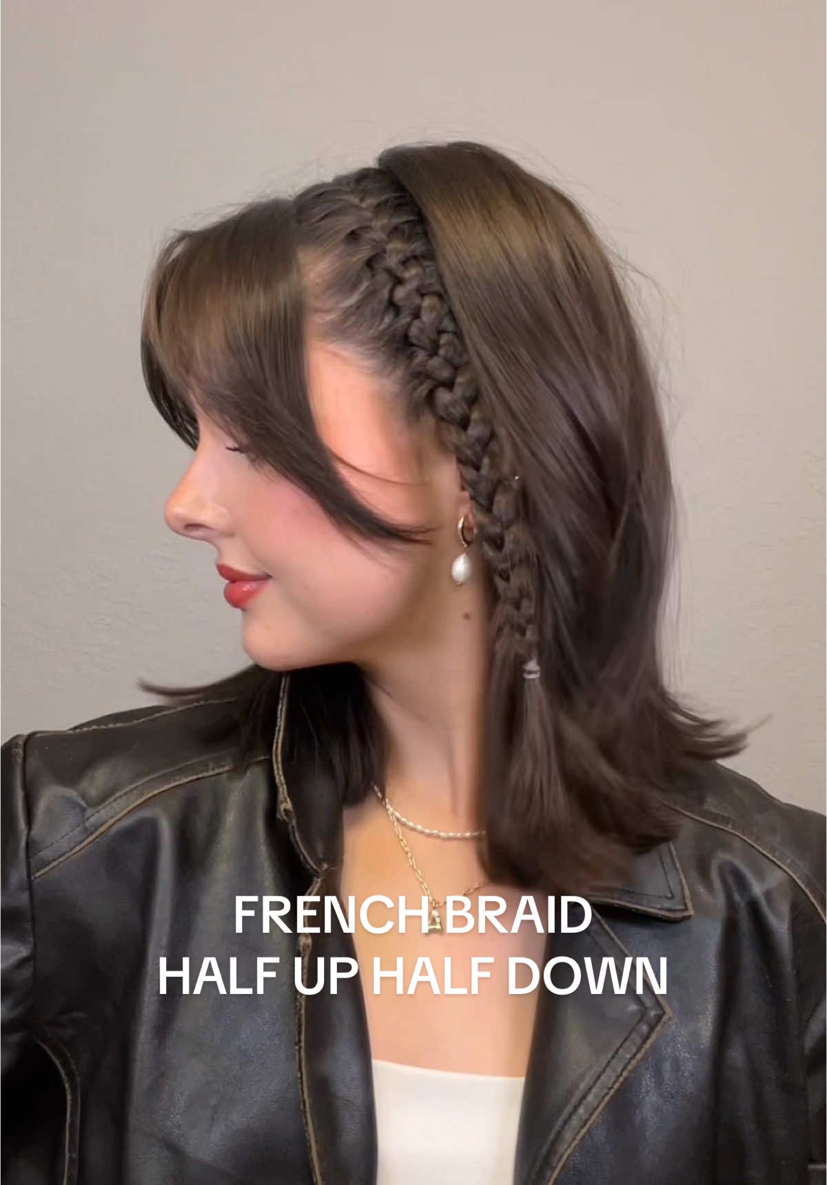 This french braided headband hairstyle is of my go-tos 🫶🏼 #hairtok #hairtutorial #frenchbraids #shorthair #mediumlengthhair #shorthairstyles #halfuphalfdown #hairrefresh #swifttok #taylorswift #1989TaylorsVersion #nowthatwedonttalk #grwm #getreadywithme 