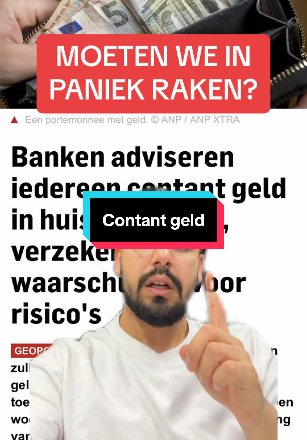Jaren lang zeggen banken dat contant geld voor criminelen is en nu moet je opeens contant geld in huis hebben?  #geld #contant #bank #overheid 