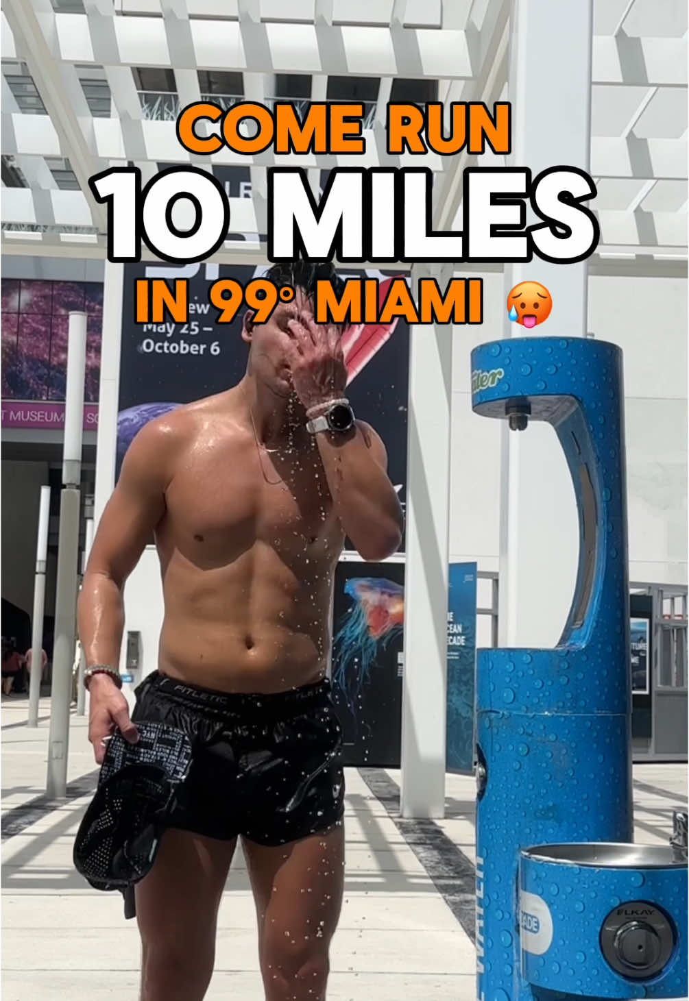 Come Run 10 Miles in 99° Miami 🥵 . . . #Running #runner #run #marathon #marathontraining #marathoner #runningcommunity #runtoinspire #runrunrun #miami #miamirunners #creatorsearchinsights