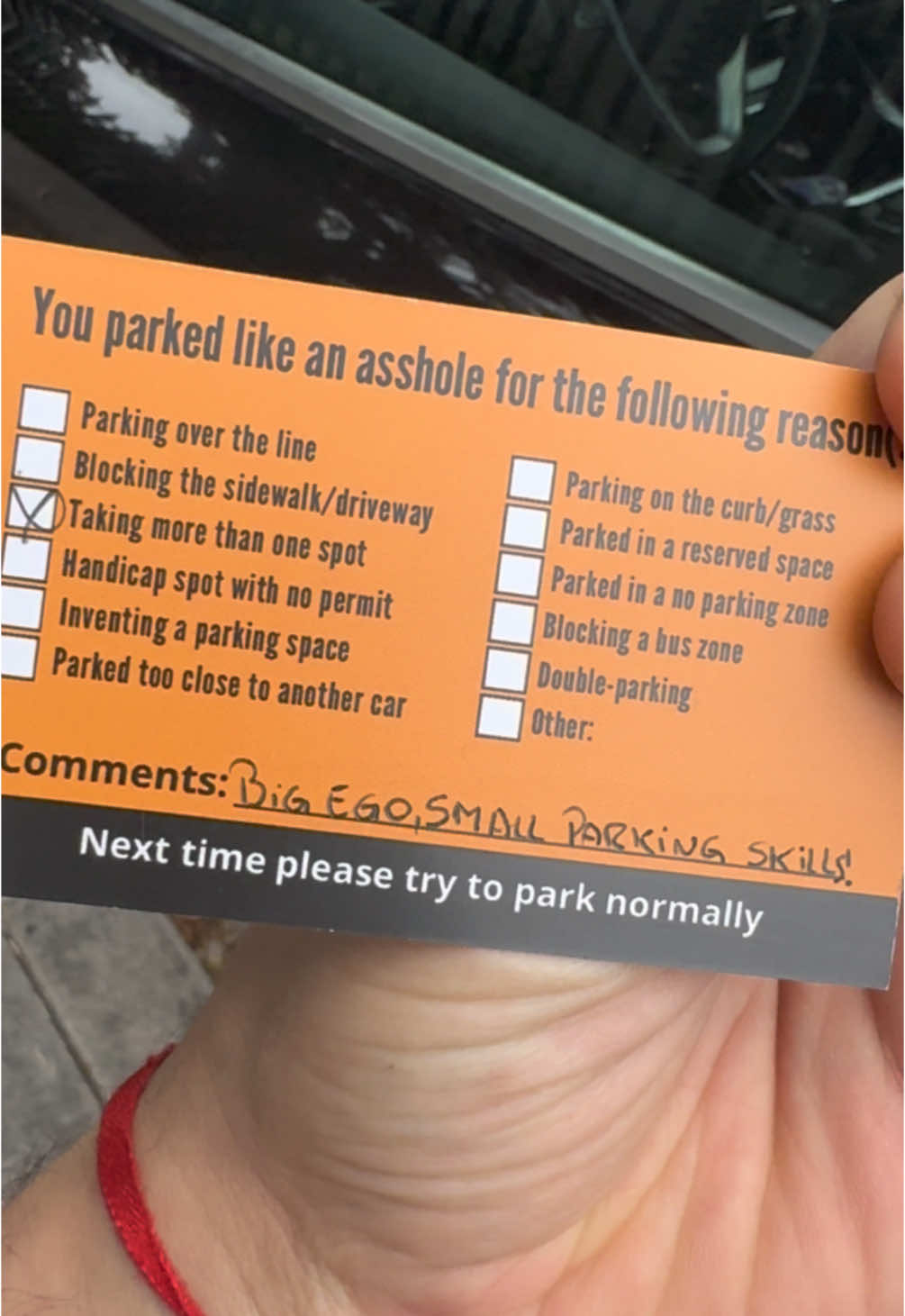 why 2 spots? 😤 #badparkingcard #badparking #badparkingcards 