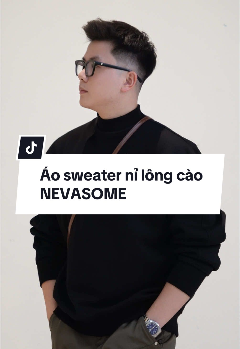 Mặc áo này trông đô hơn hẳn #xuhuong #review #viral #aosweater #aosweaternam #sweaternilongcao #aonilongcao #nevasome 