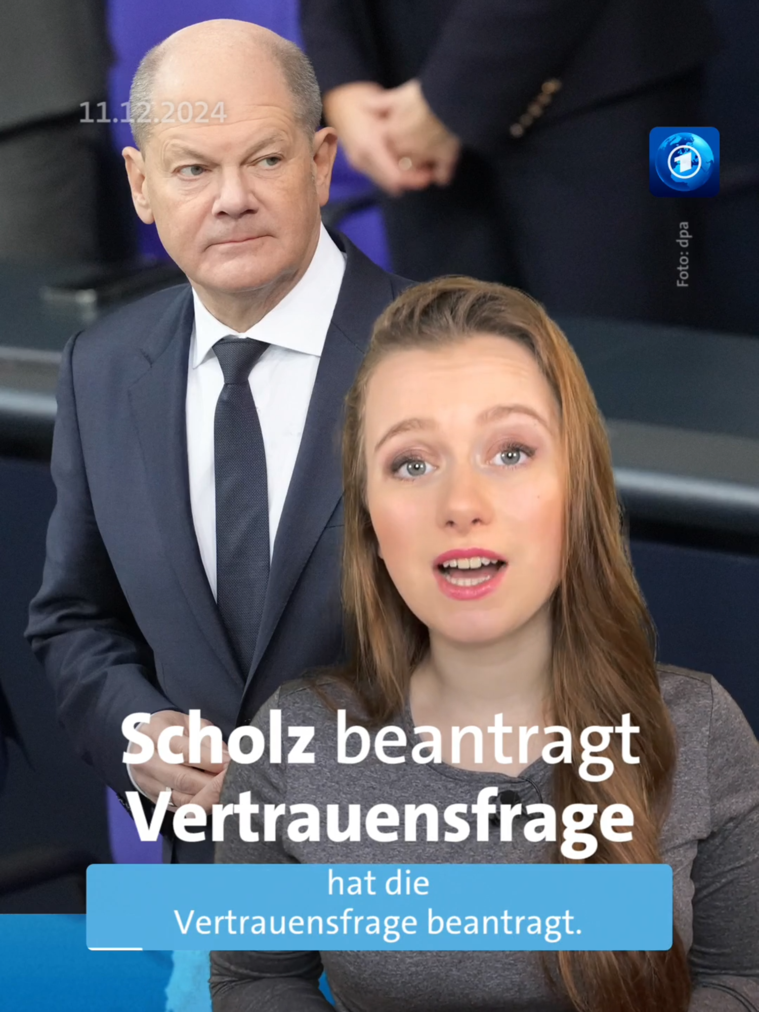 Nur zwei Sätze war der Antrag lang. #tagesschau #nachrichten #scholz #vertrauensfrage #neuwahlen