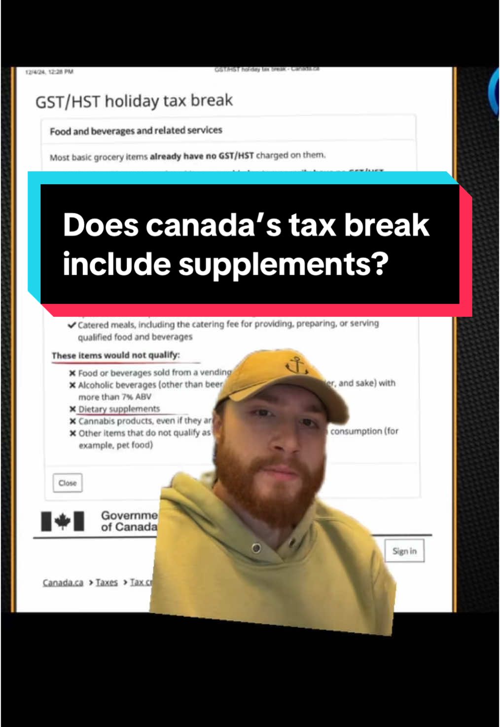 #canadataxbreak #supplements 