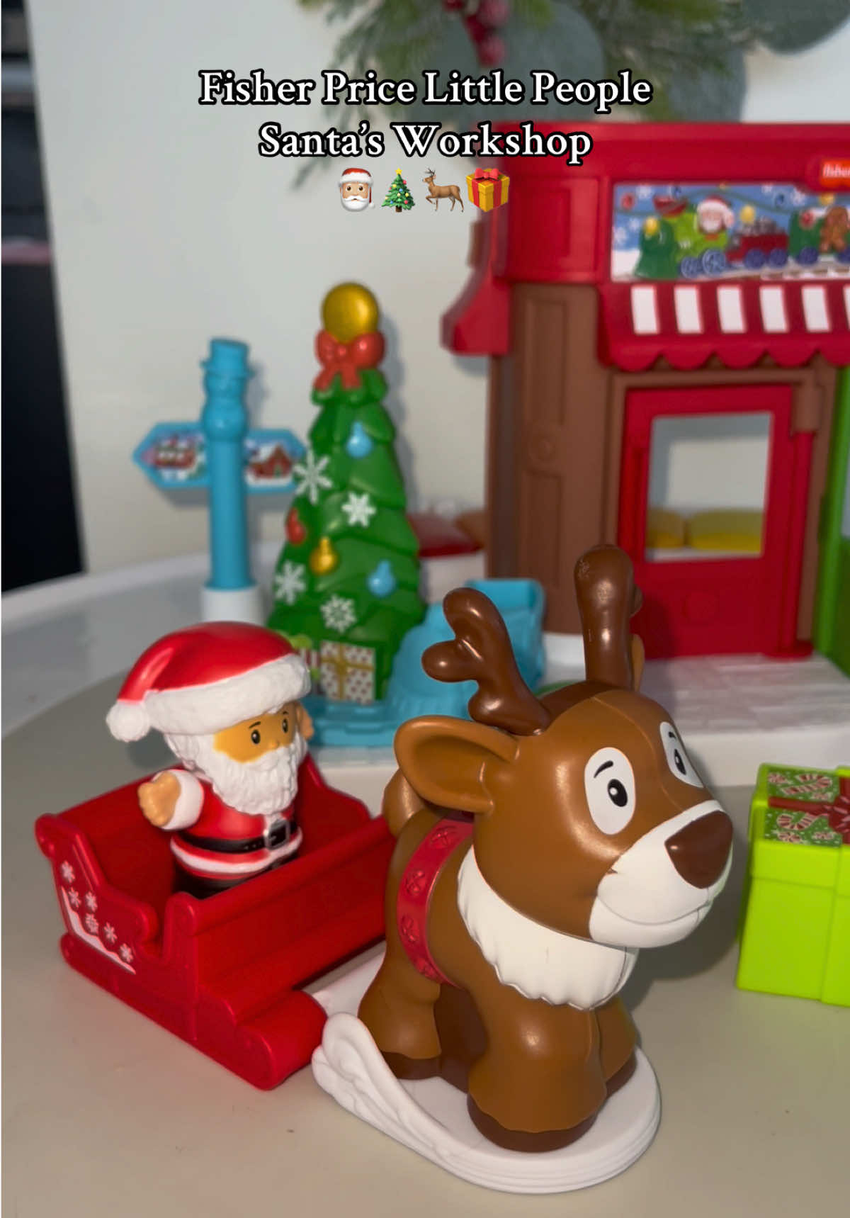 My daughter cannot get enough of this adorable set! She plays with this all throughout the day.. it’s currently out of stock sadly but have linked similar ones in my Amazon storefront in my bio ❤️ #fisherprice #kidstoys #littlepeople #toys #giftideas #christmas #santa  #christmascountdown  #toddlersoftiktok #toddlermom #MomsofTikTok #momlife #momsover30 #sahm #fyp 