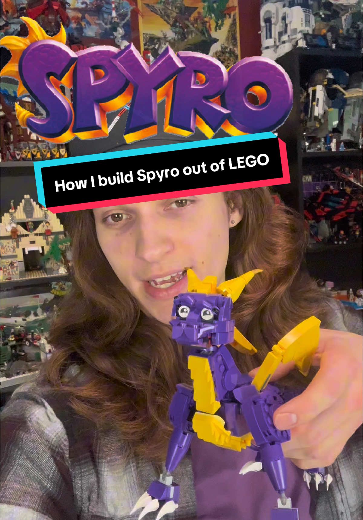 I built Spyro the Dragon out of LEGO!  lemme know which video game character I should build next out of LEGO #LEGO #Spyro #LEGObuild #Dragon #LEGOmoc #LEGOmaster