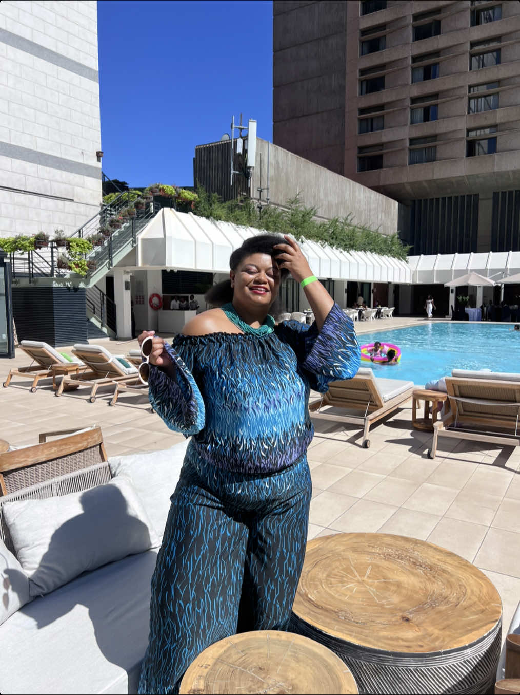 Poolside moments at the Hyatt Regency Harare! 🌞💦 From spa vibes to poolside dining, there’s something for every budget. The blue waters make it a must-experience! Thanks for bringing the vibe to Harare and for the first pool BBQ experience!  #Harare #HyattRegency #Meikles #Travel #VisitHarare #zimbabwe #zimtiktok #harare 