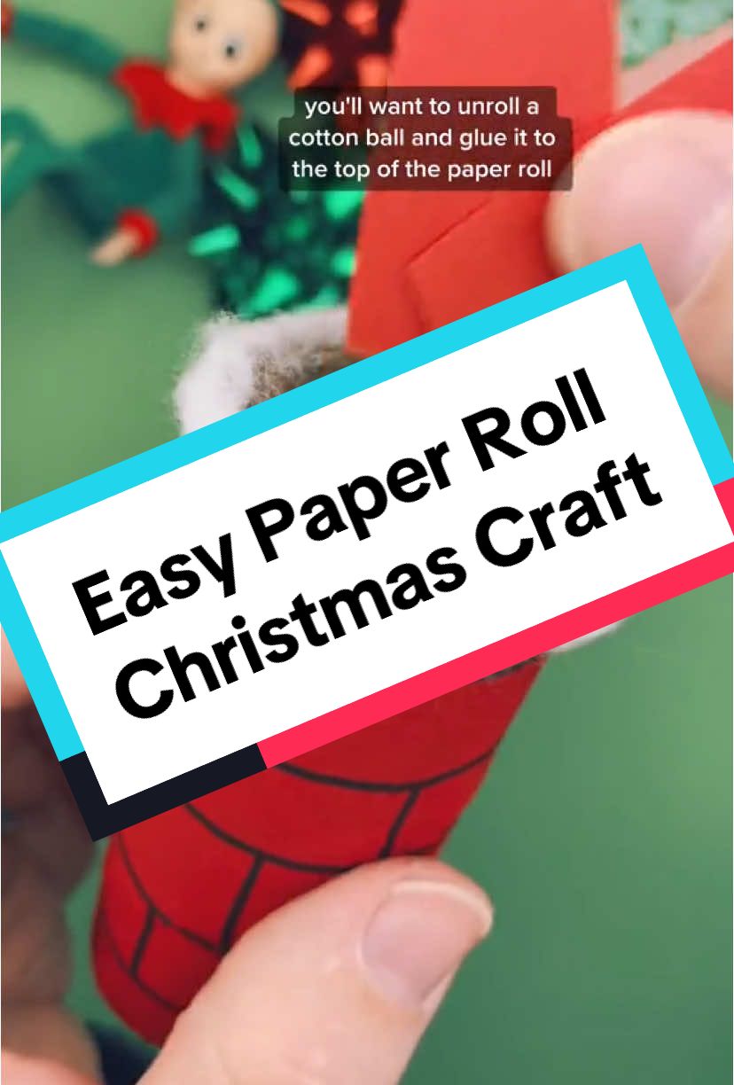 Easy Cristmas Toilet Roll Craft For Kids | Santa In The Chimney Art Activity 🎅🏻 #christmas #kidscraft #easycraft #christmascrafts #papercraft 