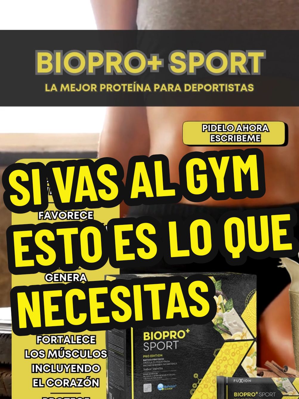 #creatorsearchinsights Aumenta tu masa muscular con biopro+sport #Fuxion #BioProSport #RendimientoDeportivo #EtiquetaLimpia #NaturalEsMejor #SinContraindicaciones #EnergíaSaludable #RecuperaciónMuscular #EntrenaConFuxion #DeportistasSaludables #FitnessGoals #TikTokSalud #WellnessJourney #SaludNatural