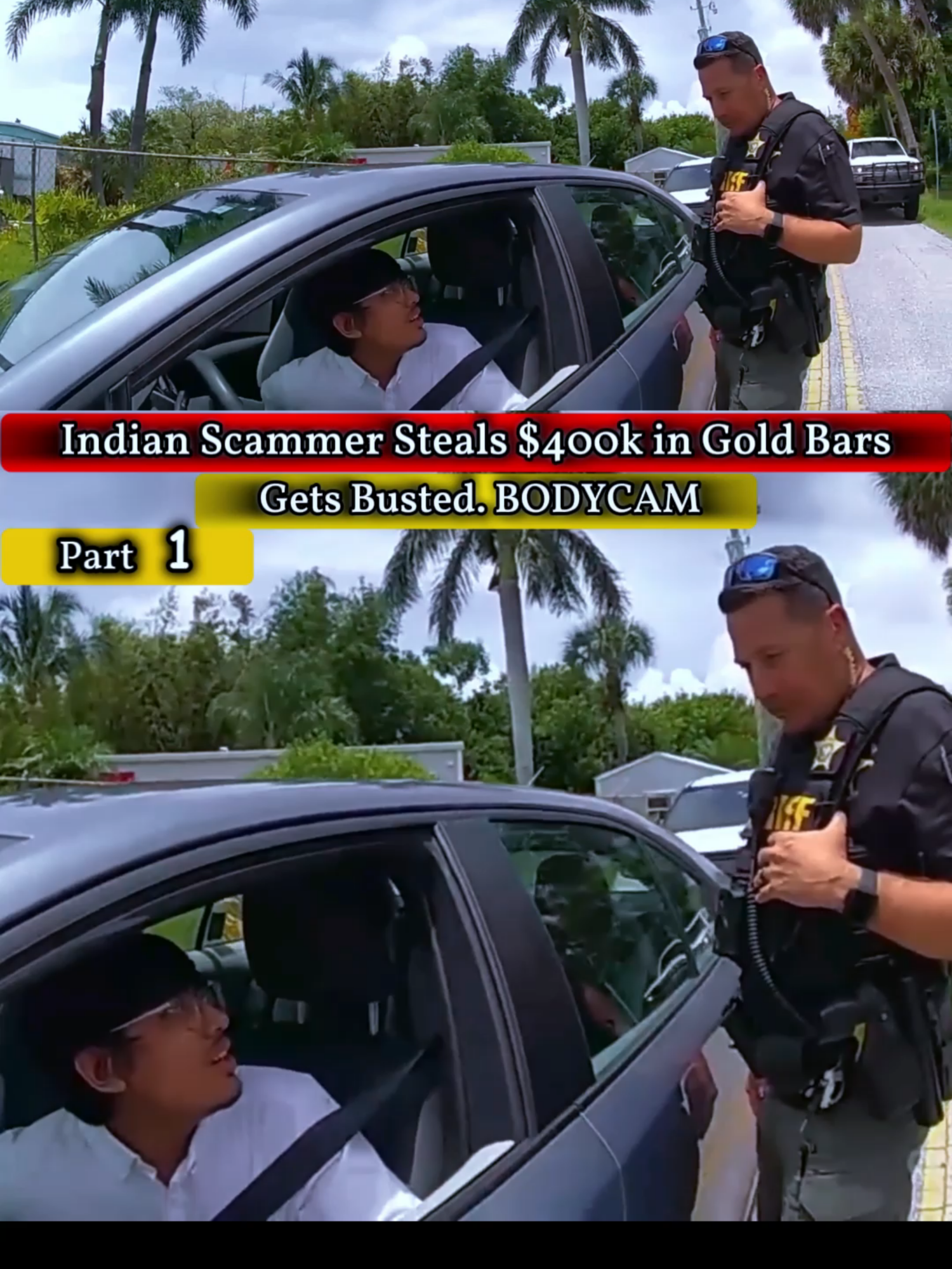 Indian Scammer Steals $400k in Gold Bars, Gets Busted. BODYCAM #cops #copsoftiktok #police #copsoftiktok💙