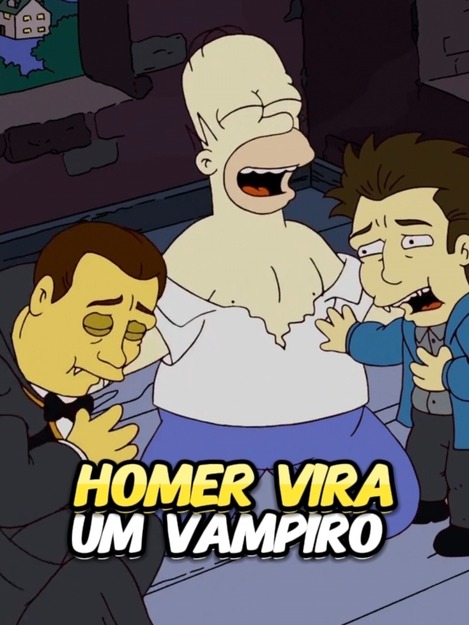 O dia que Homer virou um vampiro  #simpsons #ossimpsons #homer #bart #lisa #maggie #margesimpson #recaps #vampiro 