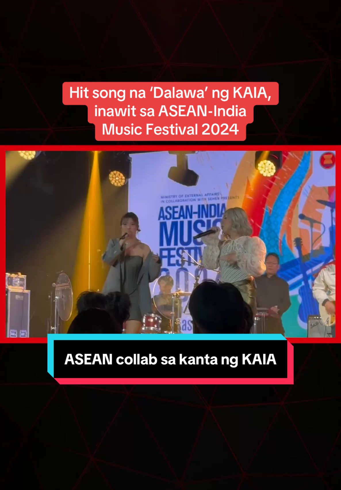 Inawit nina #Angela mula sa #Ppop group na #KAIA at ni Chet Kanhchna ng Cambodia, kasama ang iba’t ibang band representatives mula India at Southeast Asia, ang hit song ng KAIA na 