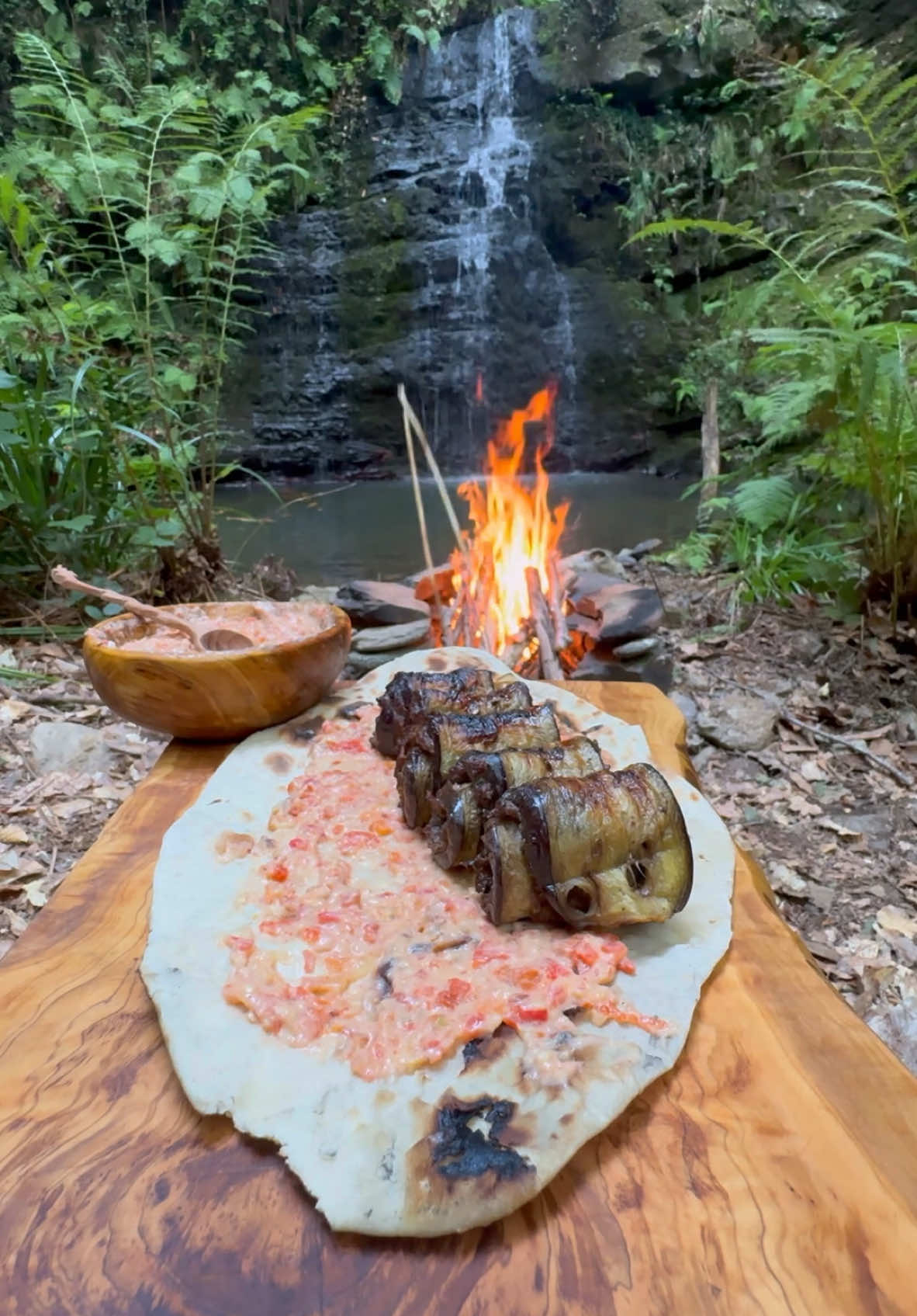 Minced Meat & Eggplant Kebab?! 🍆  #eggplant #outdoorcooking #asmrcooking #Recipe #nature 