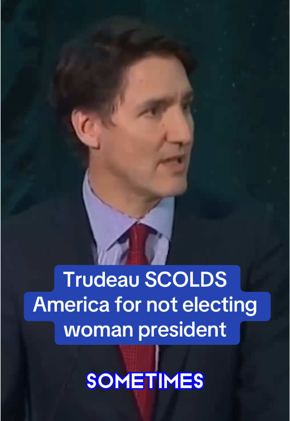 Canadian Prime Minister Justin Trudeau called Kamala Harris' loss in the 2024 election 'an attack on women's progress' while SCOLDING the US for voting against a woman president twice. #news #politics #trudeau #kamala #trump 