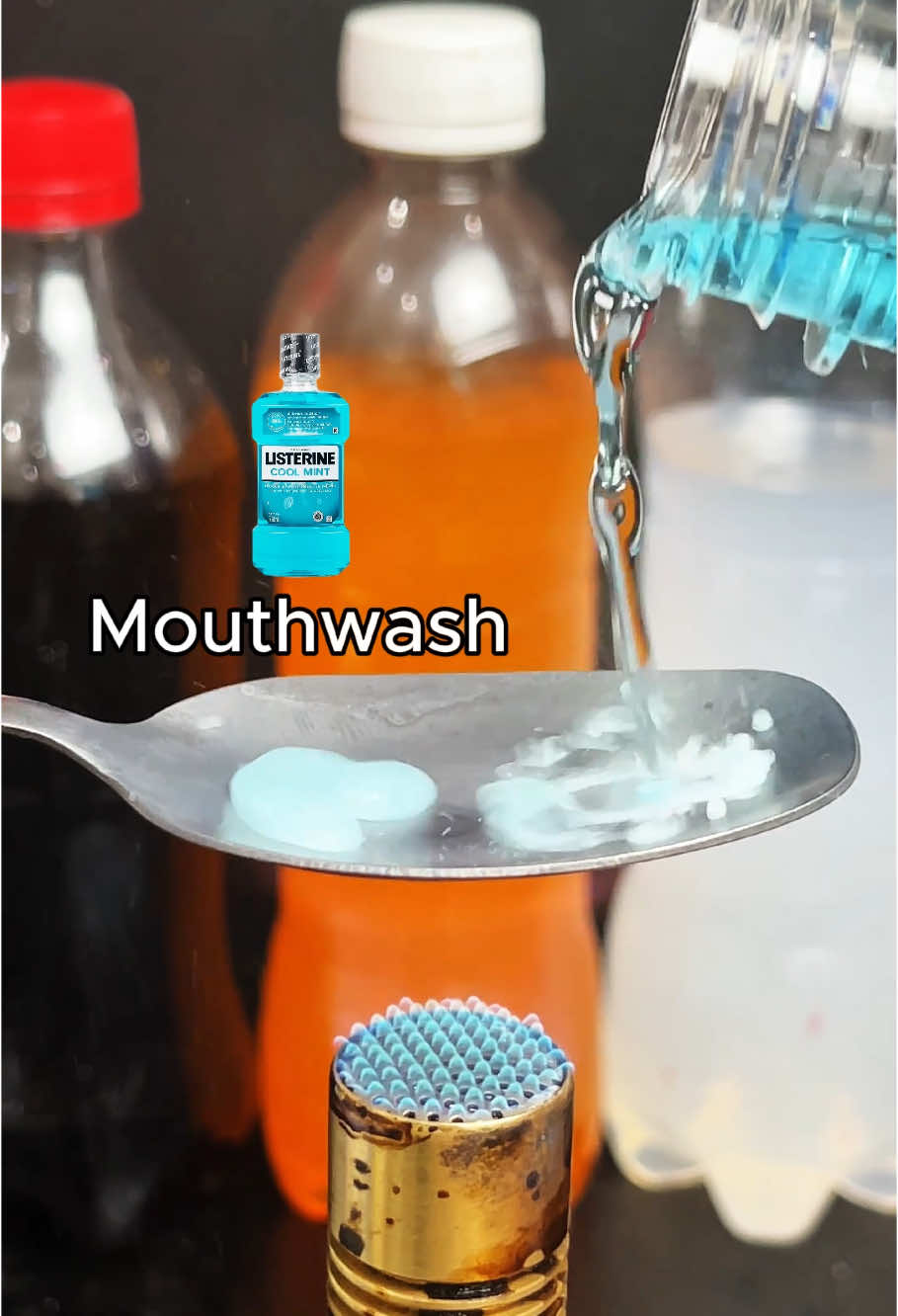 Mouthwash vs Hot Spoon #1000 #firespoon #asmrsounds #satisfying #experiment #science #LifeHack #fake #asmr #fyp #trends #leidenfrosteffect 