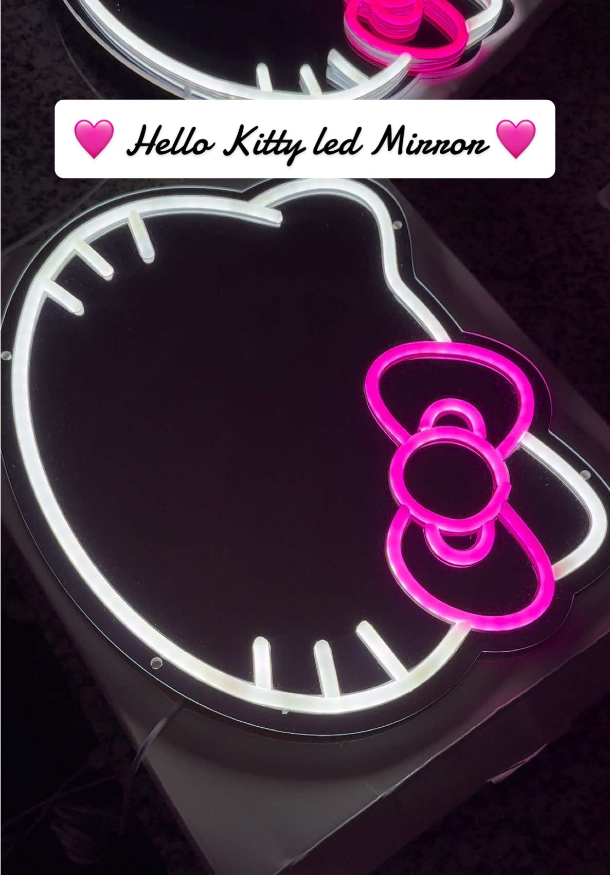 Hello Kitty led Mirror!! 🩷🩷🩷 The cutest Christmas Gift for your kids or even yourself girl!! 🥰 You can hang it on the wall and has 3 levels to dim 🔥 #hellokitty #hellokittylover #hellokittygirl #hellokittyandfriends #hellokittycheck #hellokittyfinds #TikTokShop #tiktokshopblackfriday #fy #chrsitmas #gift #giftideas #wallmirror #decor 