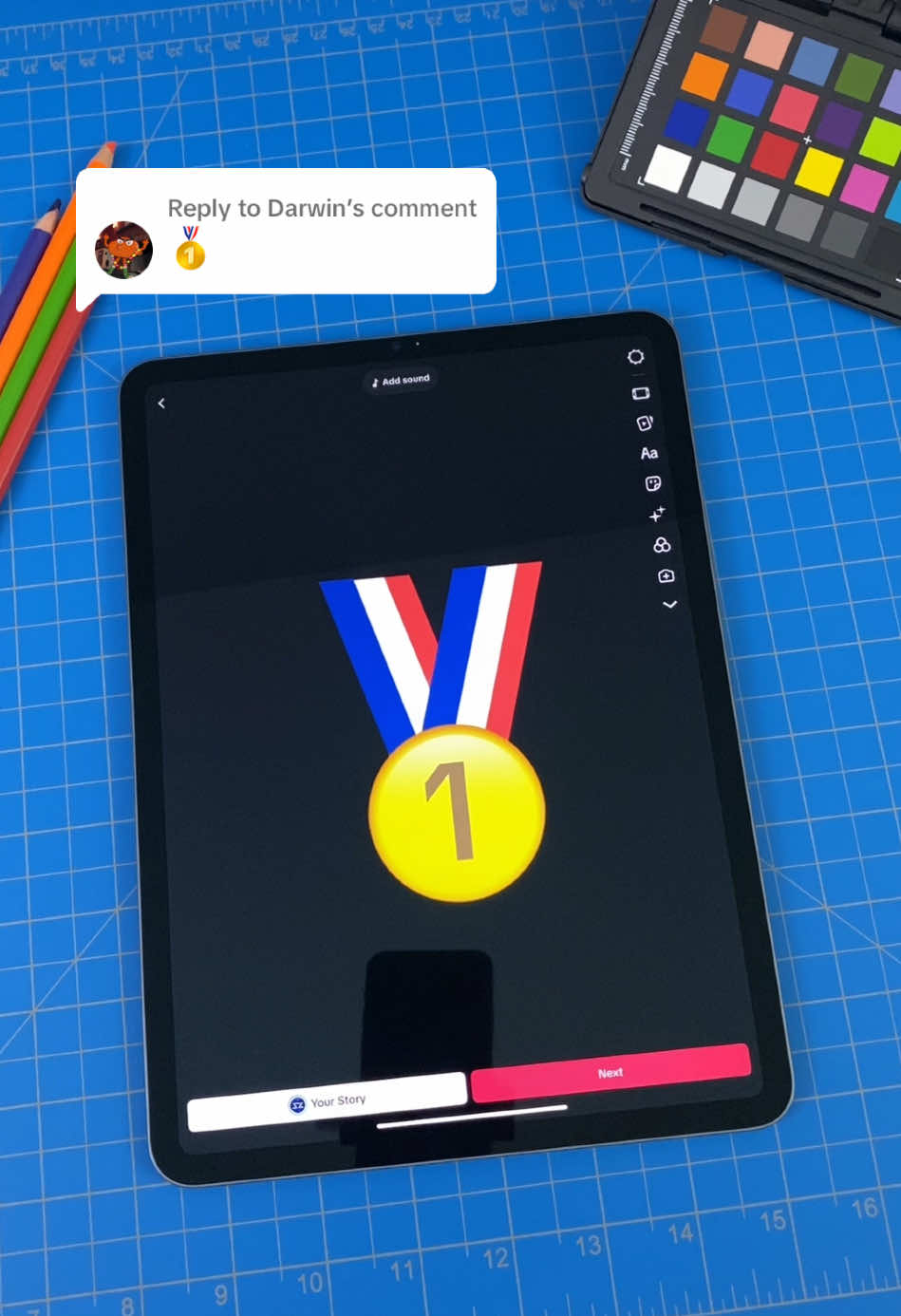 Replying to @Darwin too ez 🥱 #goldmedal #emoji #tutorial 