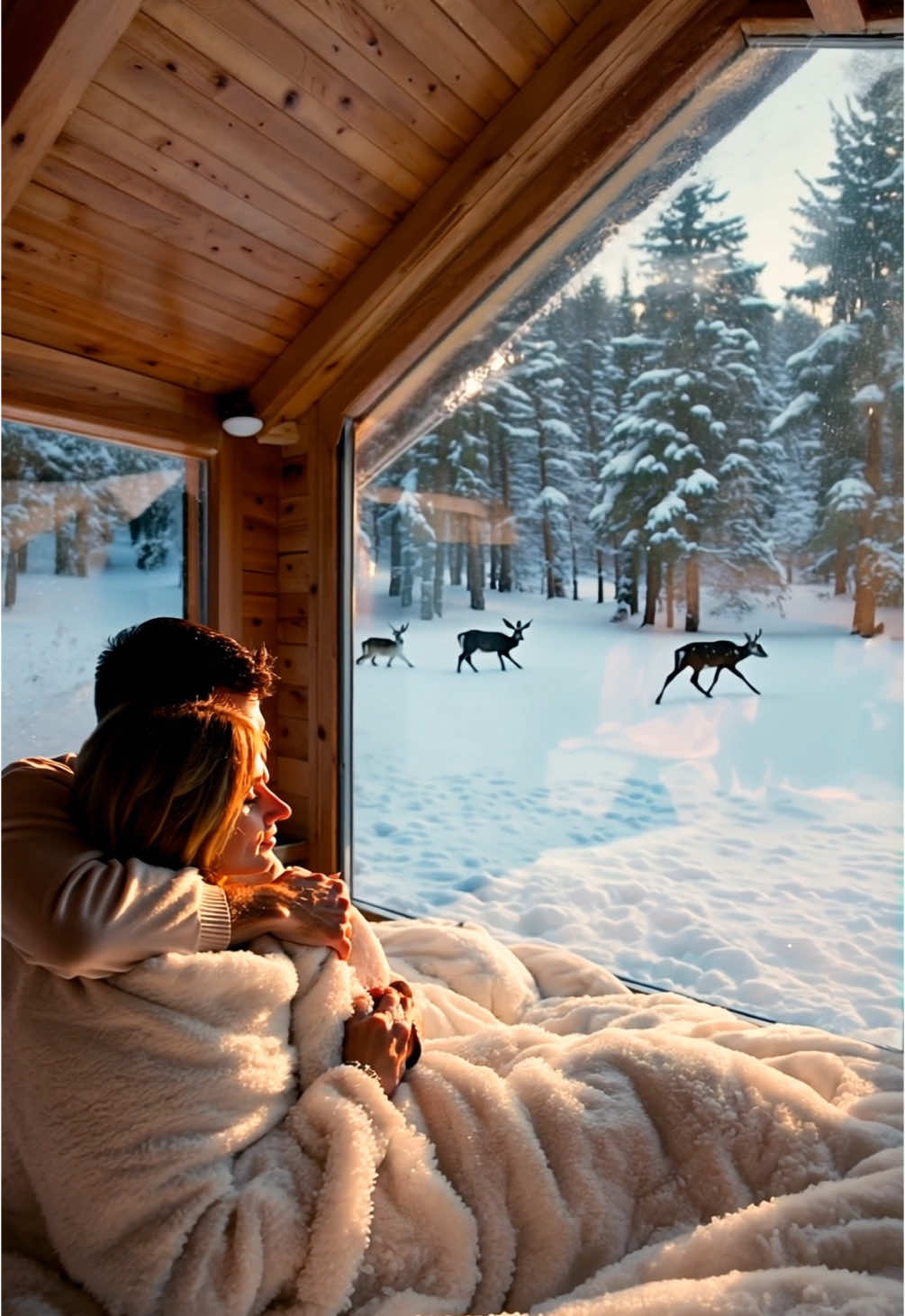 Would you wake up to this winter wonderland? __ #cozyvibes #romanticgetaway #wintercabin  #naturevibes #winterwonderland #winteraesthetic #naturelovers #snowy #dreamdestination #CozyVibes #relaxandunwind #relaxing #nature #peacefulnature #ForestMagic #ai #aiart#peacefulmoments 