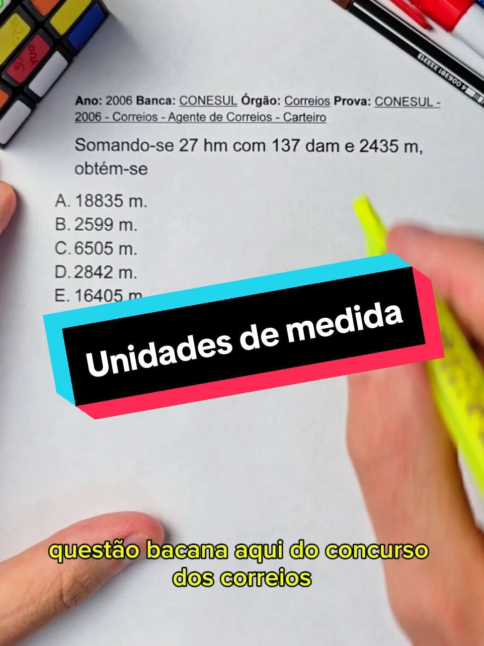 Unidades de medida concursos CORREIOS #matematica #concursos #correios 