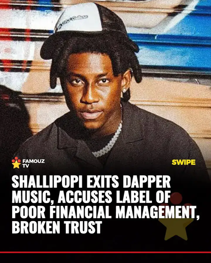 Shallipopi exits Dapper Music, accuses label of poor financial management, broken trust . . . . . . . .  . . . . . . . . . #shallipopi #dappermusic #lyrics #famouz #motivation #famouztv #nigeria  #southafrica  #afromusic #afrobeats #afrobeat #davido #liveperformance #coversong #cover #yabaleftonline #explorepage #explore #exploremore #viral #tiktok #fyp #tiktoknigeria