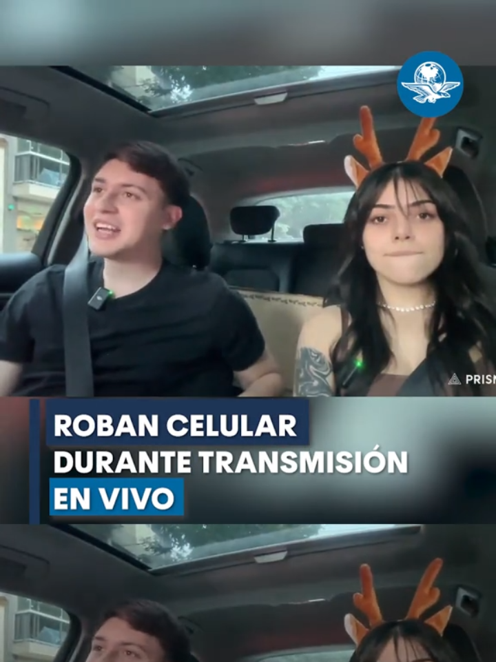 Así fue como unos asaltantes rompieron el vidrio del auto en el que viajaba la streamer @milica_yb para robarle el celular mientras transmitía en vivo en calles de #argentina #Milica