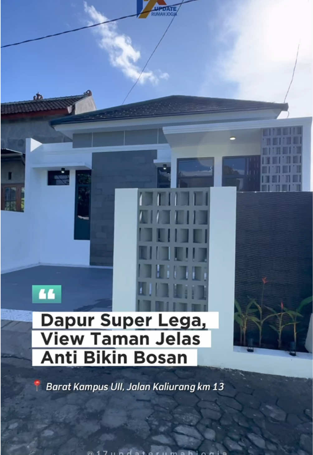 Dapurnya Super Lega, Jelas Anti Bosan, Rumah Dibarat Kampus UII Jalan Kaliurang Lokasi : Jalan Kaliurang km 13, Sleman Spesifikasi : Rumah type 70/126 dengan 3 KT 2 KM Ruang Keluarga, Ruang Tamu, Teras, Dapur, Halaman Belakang Keunggulan Lokasi : - Dekat dengan Pasar Rejodani dan Pondok Pandanaran Jalan Kaliurang - 1 km ke Jalan Palagan km 12 - 7 menit ke Kampus UII Harga Rp. 825.000.000,00 #rumahminimalis #propertijogja #jualrumahjogja #rumah 