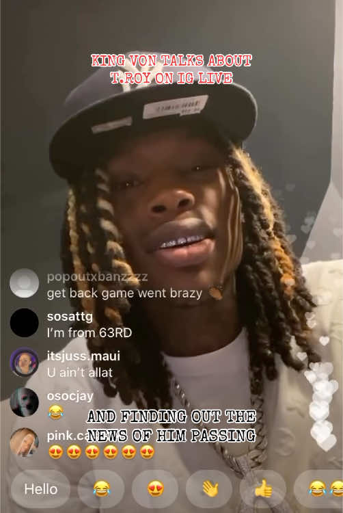 King Von Talks About T.Roy On IG Live On Him Passing #kingvon #kingvonfrmdao #kingvonedits #kingvonedit #kingvonfromdao #kingvoncrazy #kingvoncrazystory #kingvonrip #kingvonrip🕊 #ripkingvon #kingvonchallenge #kingvonmusic #ripkingvon🕊 #ripgrandson #ripkingvon🕊 #ripvon #ripvonfrmdao #vroy #oblock #oblockotf300 #oblock300 #oblock4life #chicago #chicagorappers #rappers #rappersoftiktok #rappersedits #rappersquotes #musicians #musiciansoftiktok #musictiktok #musictiktok🎵 #artists #artistsoftiktok #artistsontiktok #artistsupportartist #artistsoninstagram #iglive #livestreaming #livestreamclips #livestreamer #instagram #ig #llkvon #llkvon🕊🖤 #longlivekingvon #longlivekingvon💙 #fyp #fypage #fypsounds #chiraq #chiraqology #chiraqclips #chiraqsoldiers #chiraqcontent #chiraqclip #chiraqdrill #chiraqlegends #fypageee #foryou #foryoupagee #foryoupages #foryoupagess #foryoupageofficial #foryoupage_tik_tok #foryoupagechallenge 