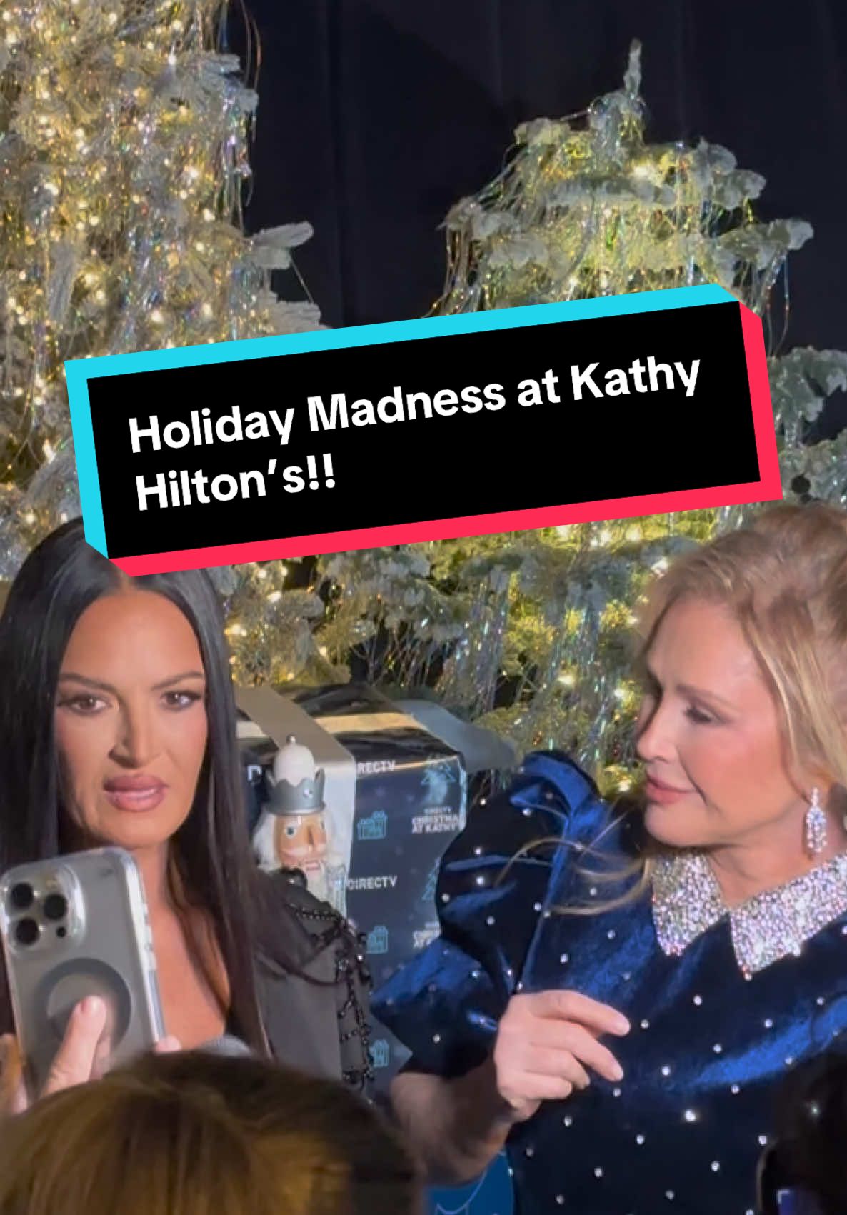 Lisa Barlow and Kathy Hilton singing Last Christmas at Kathy’s Holiday Party @DIRECTV. My soul left my body! #rhoslc #rhobh #kathyhilton #lisabarlow #fyp