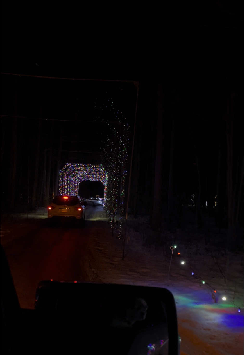 Yes i moved to the back seat so he could get a better veiw #christmas #magiclights #barrie  *TW FLASHING LIGHTS*