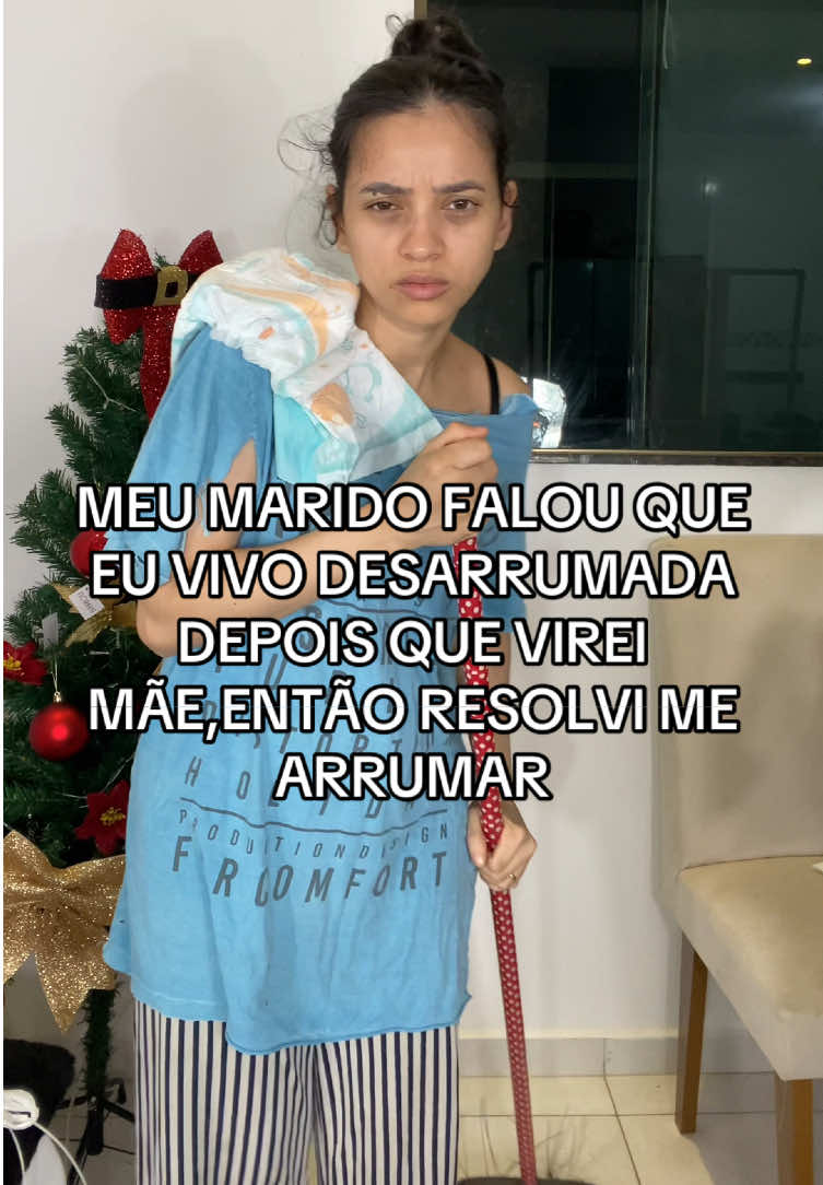 Meu marido falou que eu vivo desarrumada depois que virei mãe,então resolvi me arrumar… E agora mozão? #arrumesecomigo #humortiktok #mulhereslindas #look #makeup #mulheresempoderadas 