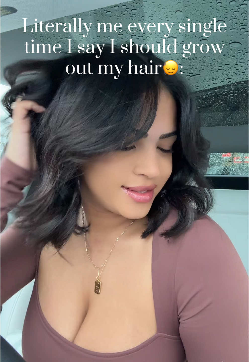 Is it ever gonna be long again?😂 #shorthaircut #curtainbangs #latinastiktok #dominicana 