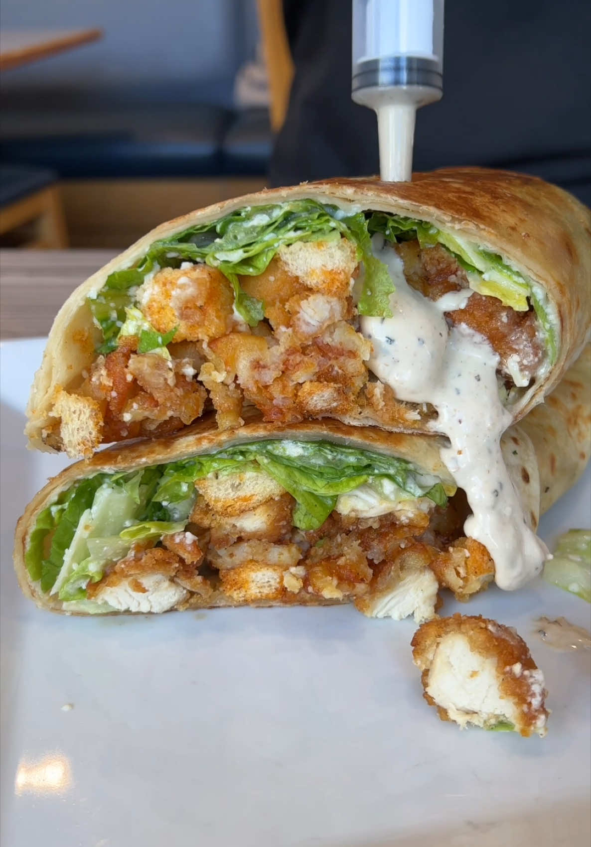 The Worlds Biggest Chicken Caesar Burrito Lives Here 🌯 #lunch #dinner #diner #crispy #friedchicken #chicken #caesar #salad #cheese #cheesy #giant #burrito #burritos #world #foodtiktok #elmstreetdiner #comfortfood #winter #stamford #norwalk #ct #connecticut #fairfieldcounty #newengland #nyc #fypシ #fyp 